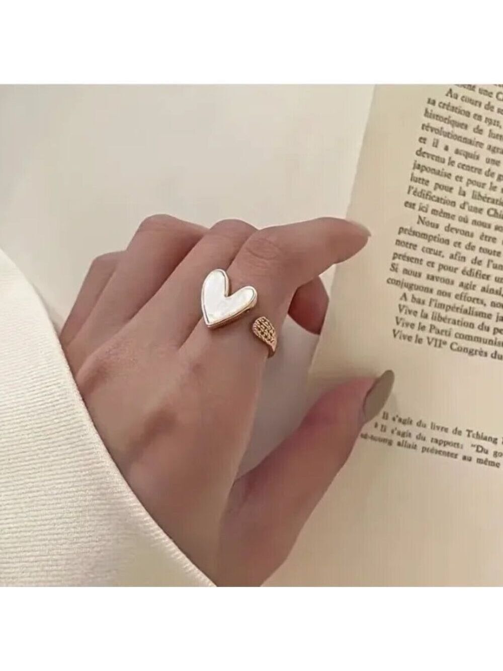 Heart Open Finger Ring - Picture 2 of 4